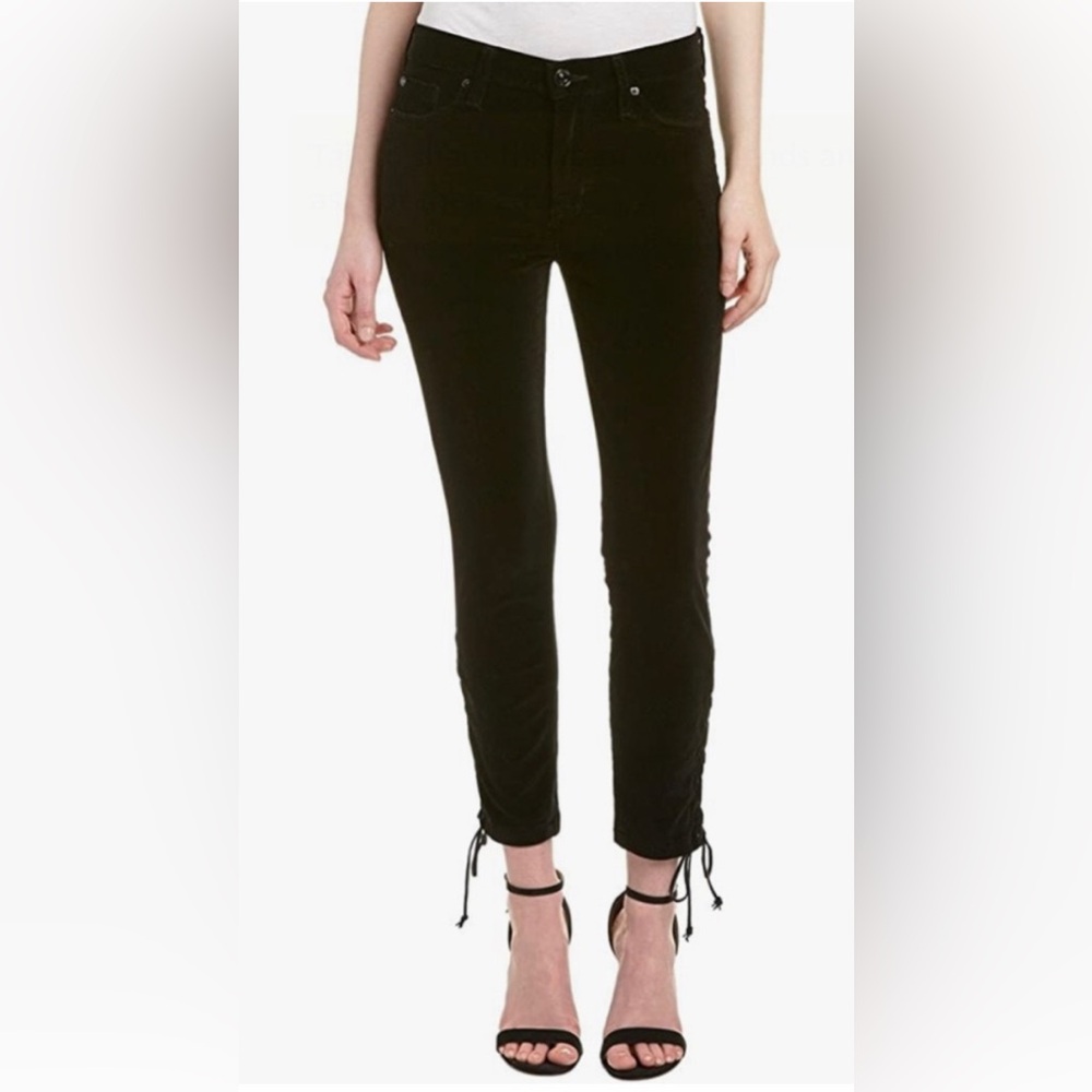 HUDSON Nix lace up hem crop jeans